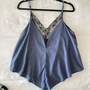Zara Blue Lace Detailed Flowy Top. Perfect Condition. Size M